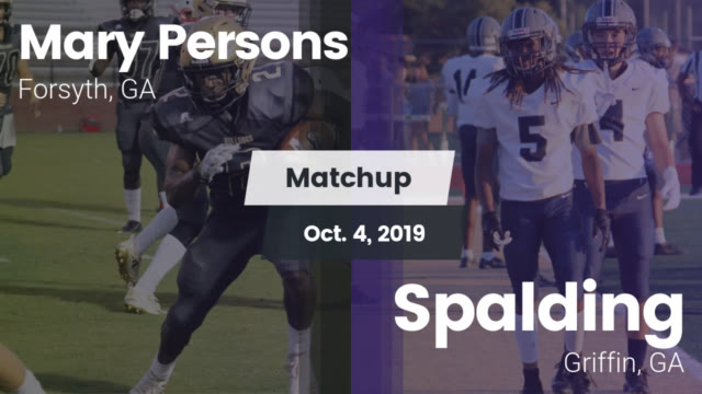 Varsity Football Mary Persons High School Forsyth Georgia