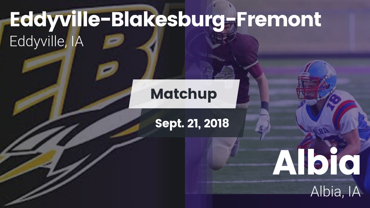 Football Game Recap Albia Vs Eddyville Blakesburg Fremont Maxpreps
