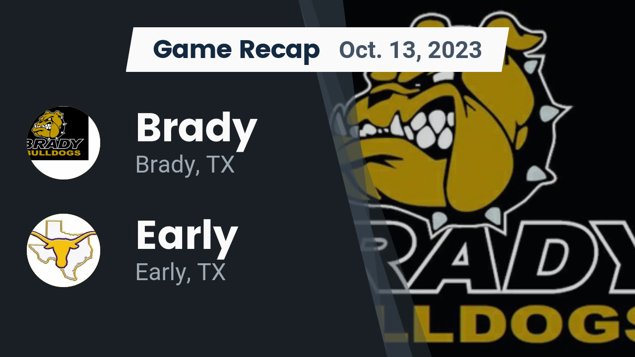Recap Brady vs. Early 2023 Brady High School highlights Hudl