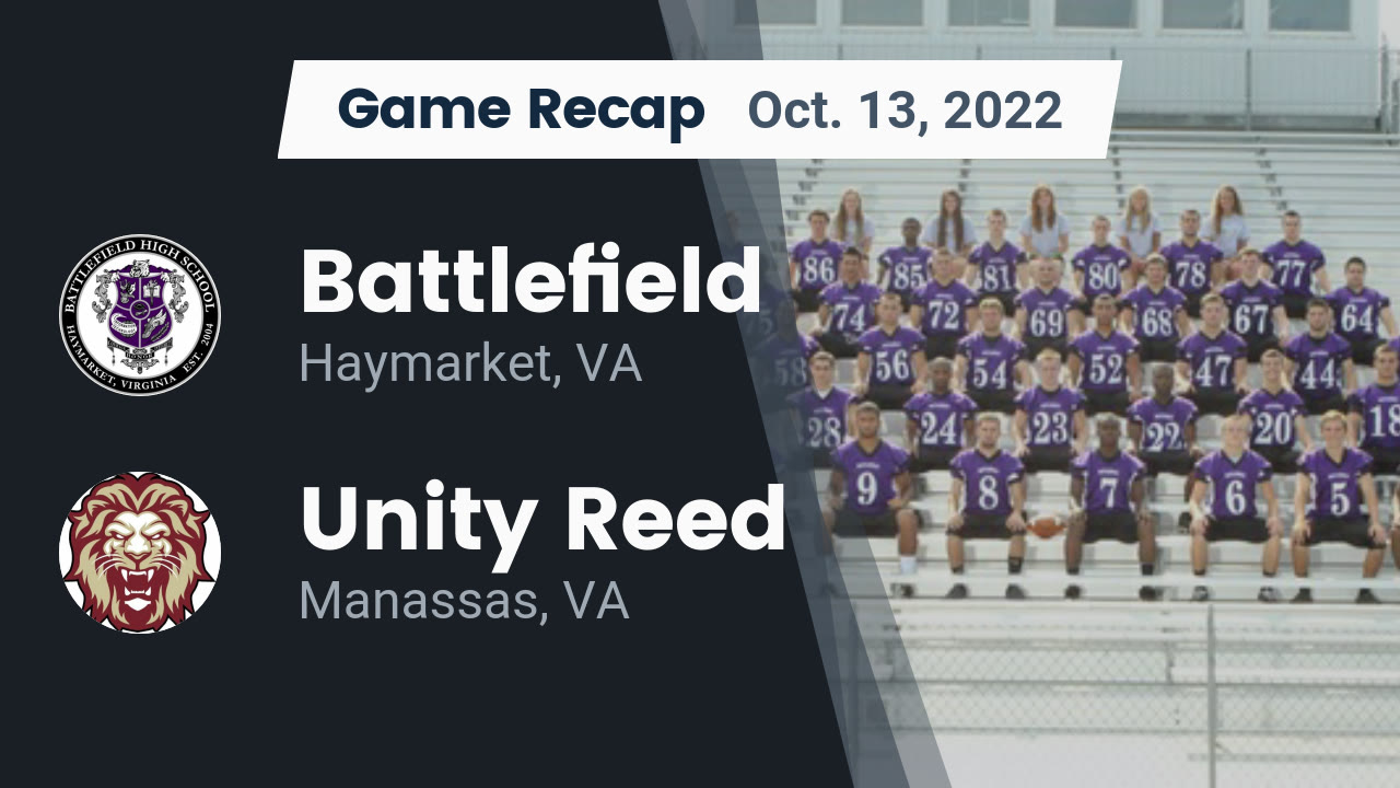 Recap: Battlefield vs. Unity Reed 2022 - Battlefield highlights - Hudl
