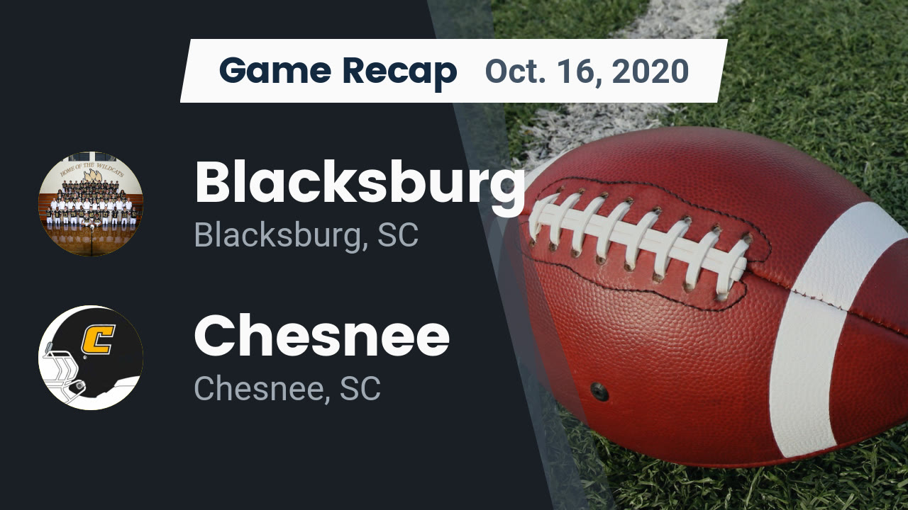Blacksburg HS Football Video "Recap: Blacksburg vs. Chesnee 2020