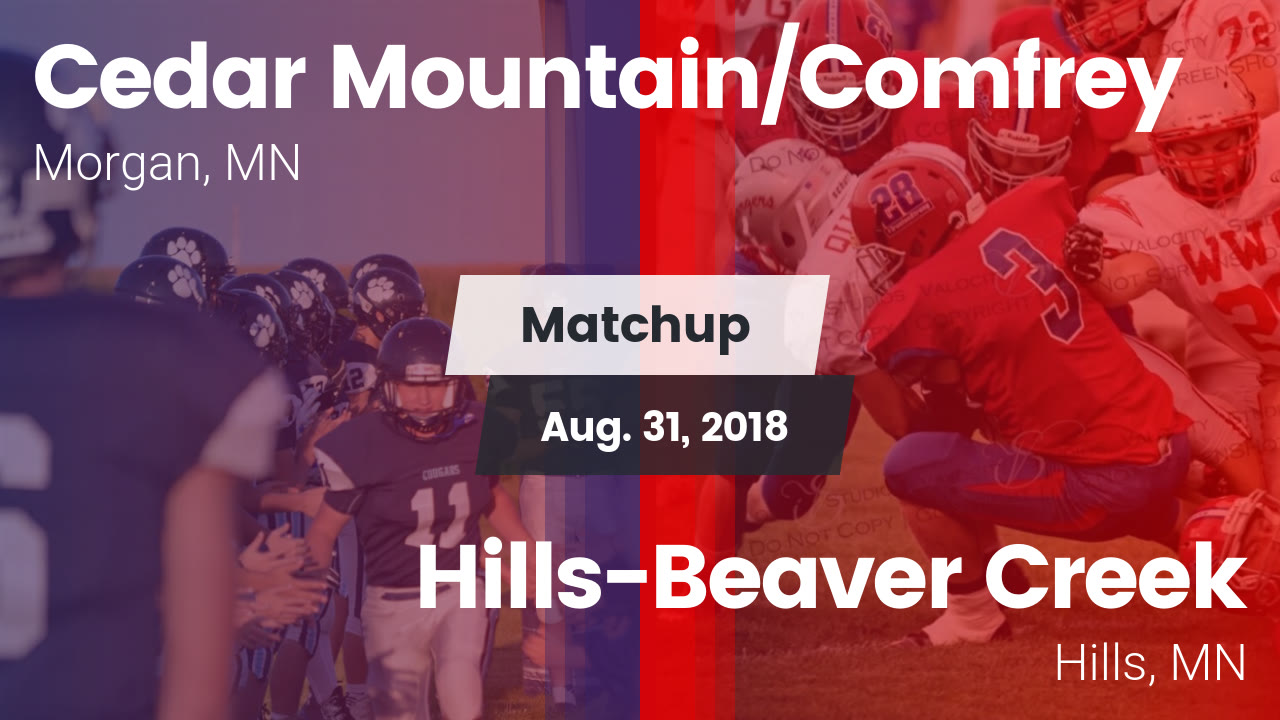 Cedar Mountain Comfrey Hs Football Video Matchup Cedar Vs Hills