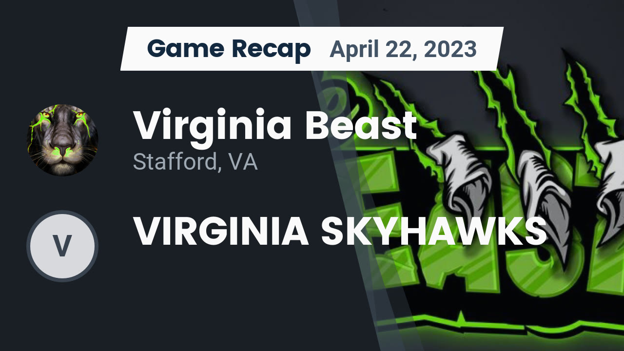 Recap Virginia Beast vs. VIRGINIA SKYHAWKS 2023 Virgina Beast