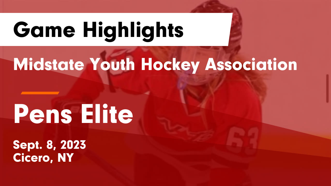 Midstate Youth Hockey Association vs Pens Elite Game Highlights Sept
