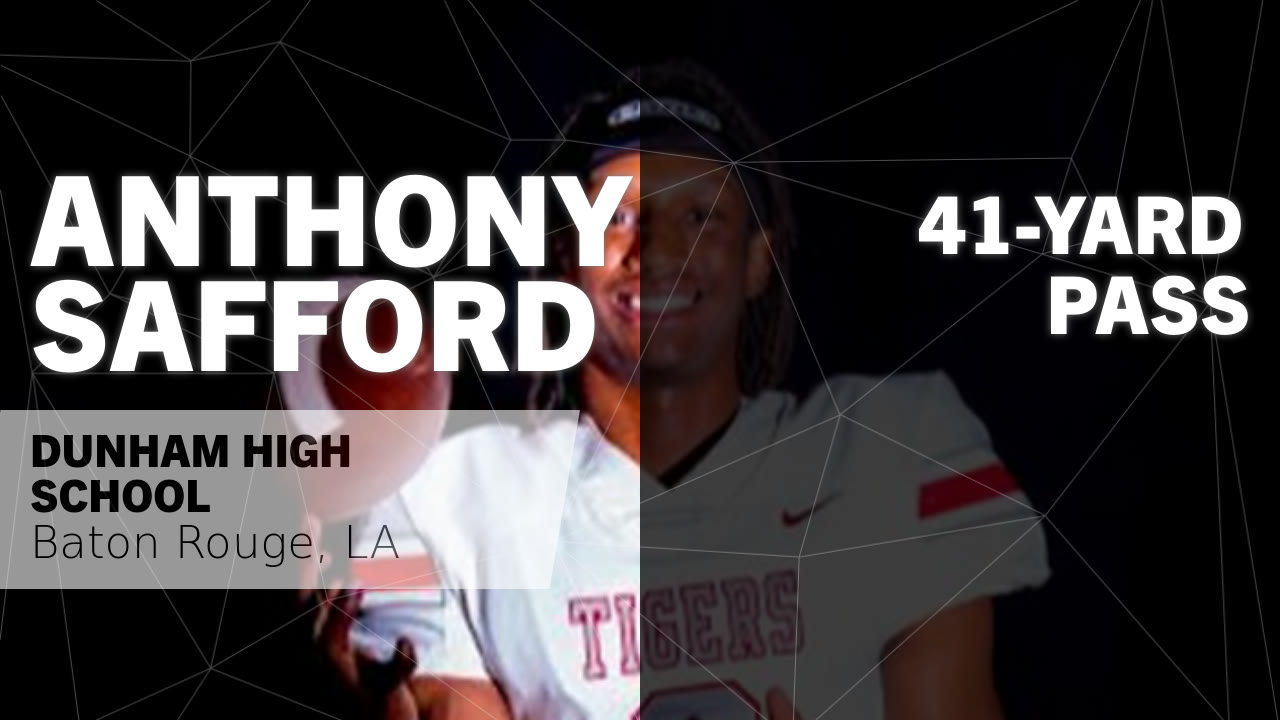 Anthony Safford's (Baton Rouge, LA) Video "41yard Pass vs Friendship