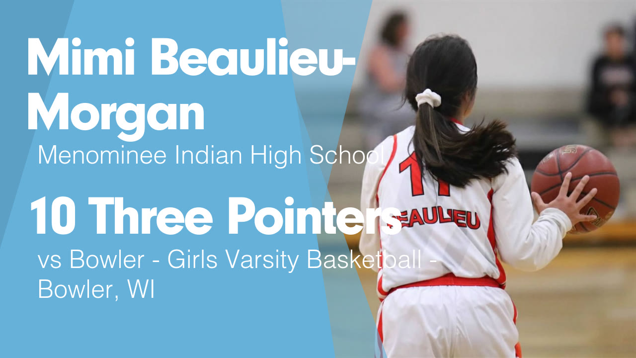 10 Three Pointers vs Bowler Girls Varsity Basketball Bowler, WI