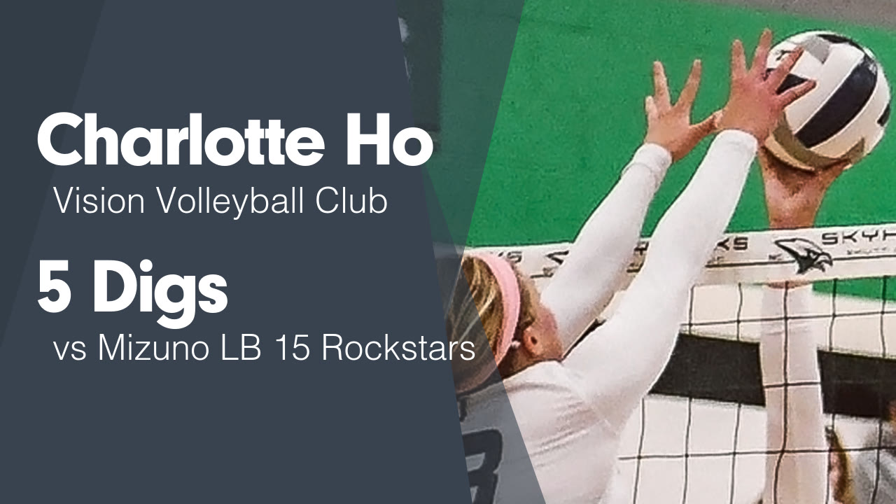 5 Digs vs Mizuno LB 15 Rockstars - Charlotte Ho highlights