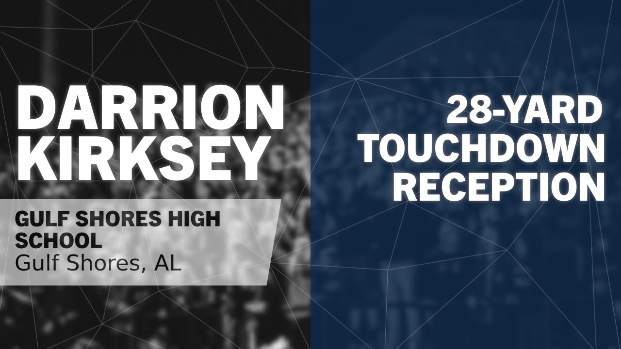 28-yard Touchdown Reception vs Saraland - Darrion Kirksey highlights - Hudl