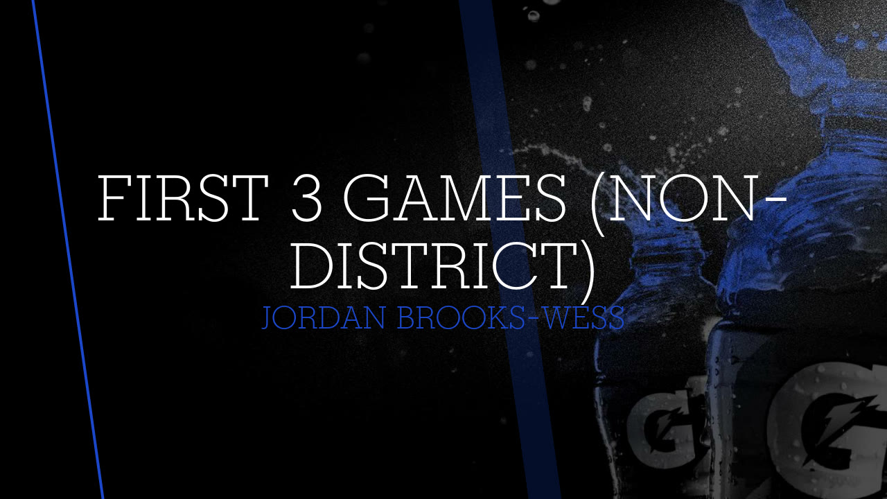 First 3 Games (NonDistrict) Jordan BrooksWess highlights Hudl