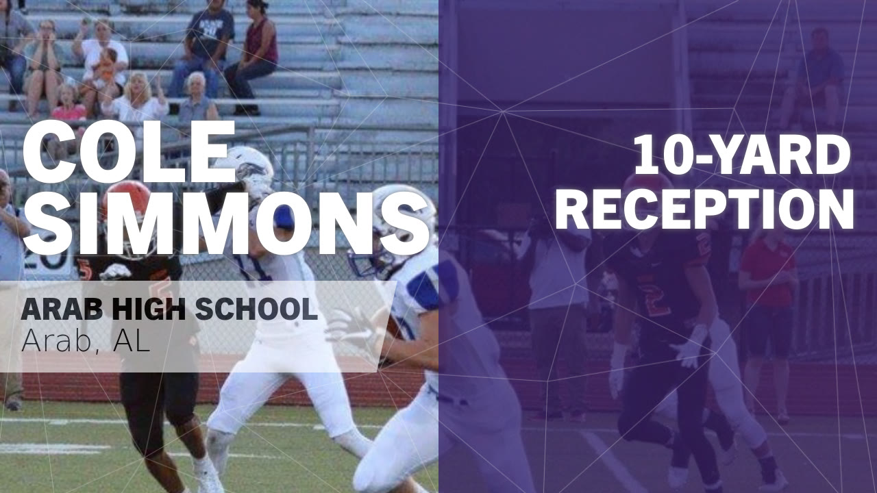 Cole Simmons Arab Al Video 10 Yard Reception Vs Boaz Maxpreps